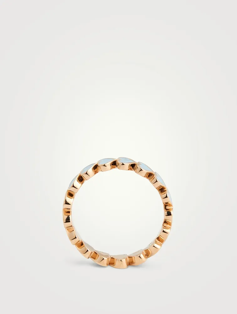 14K Gold Heart Stack Ring