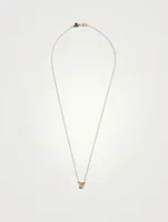 14K Gold Mini Stellar Letter 'B' Necklace With Diamonds