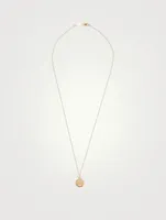 Medium 14K Gold Happy Face Necklace With Diamonds