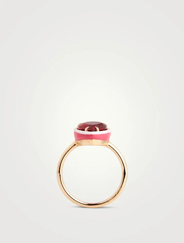 14K Gold Pear Cocktail Ring