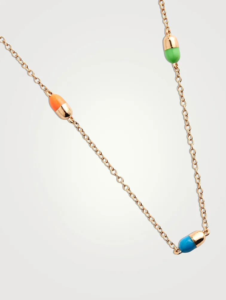 14K Gold Pill By The Yard Necklace
