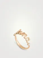 14K Gold Mama Ring With Diamond