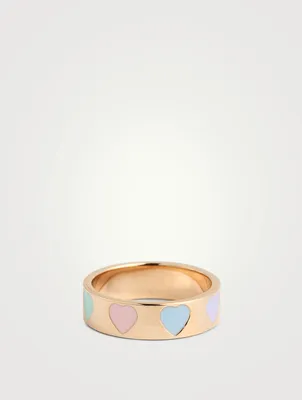 14K Gold Heart Throb Ring