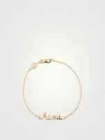 14K Gold Mama Bracelet With Diamond