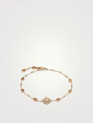 Flora 18K Rose Gold Bracelet With Diamonds