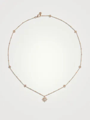 Flora 18K Rose Gold Necklace With Diamonds