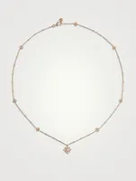 Flora 18K Rose Gold Necklace With Diamonds