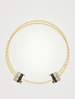 Quatre Classique 18K Gold Chain Bracelet With Diamonds