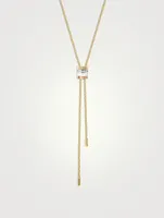 Large Quatre Edition 18K Gold Tie Necklace With Diamonds