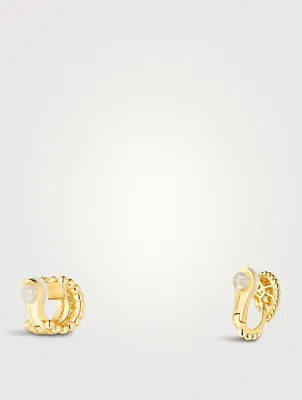 Serpent Bohème Asymmetrical 18K Gold Clip-On Earrings With Diamonds
