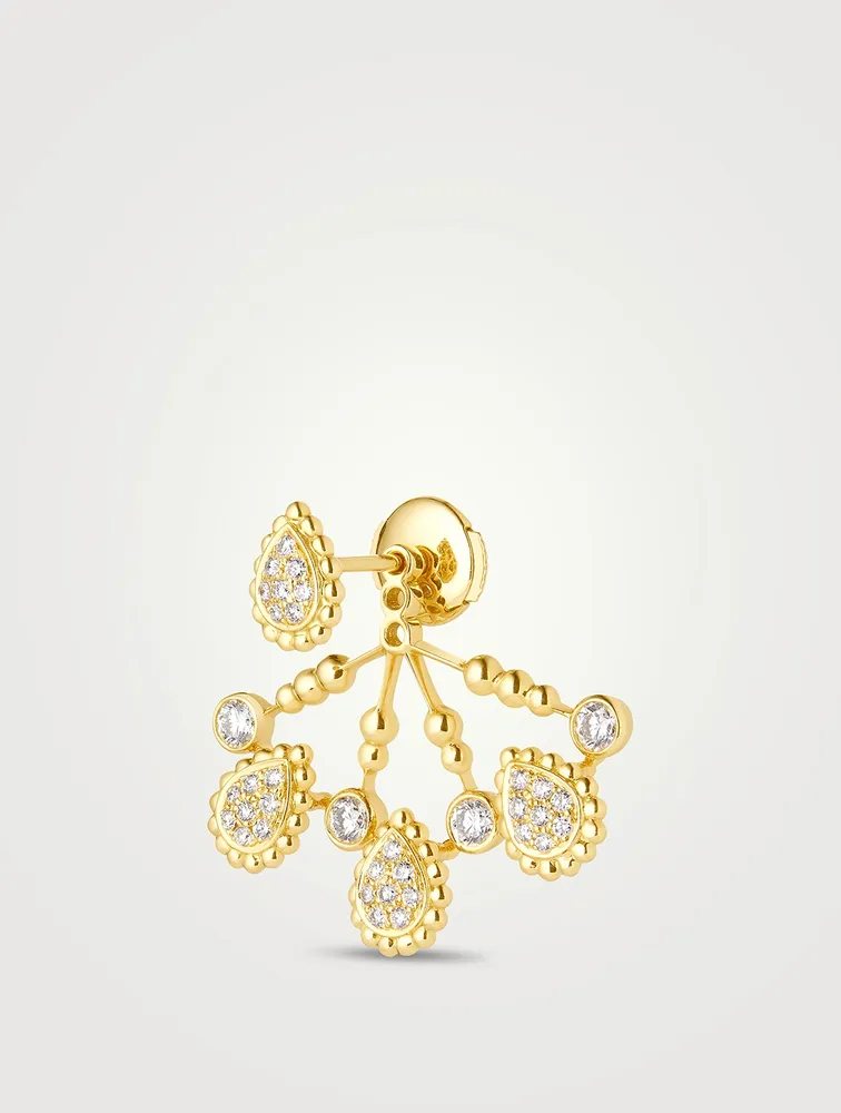 Serpent Bohème Solarité 18K Gold Stud Earring With Diamonds