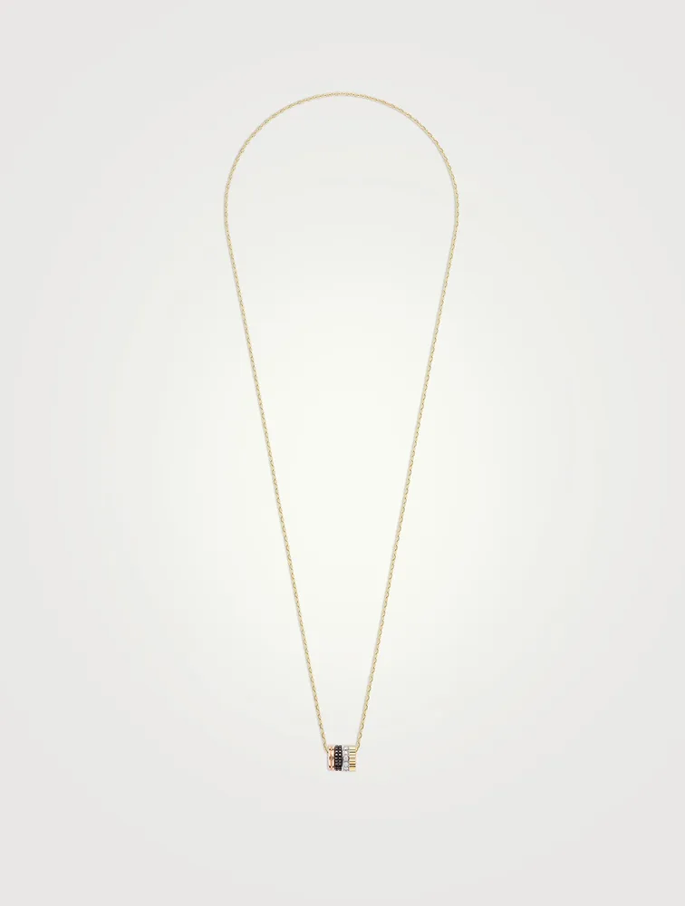 Small Quatre Classique Pendant 18K Gold With Diamonds