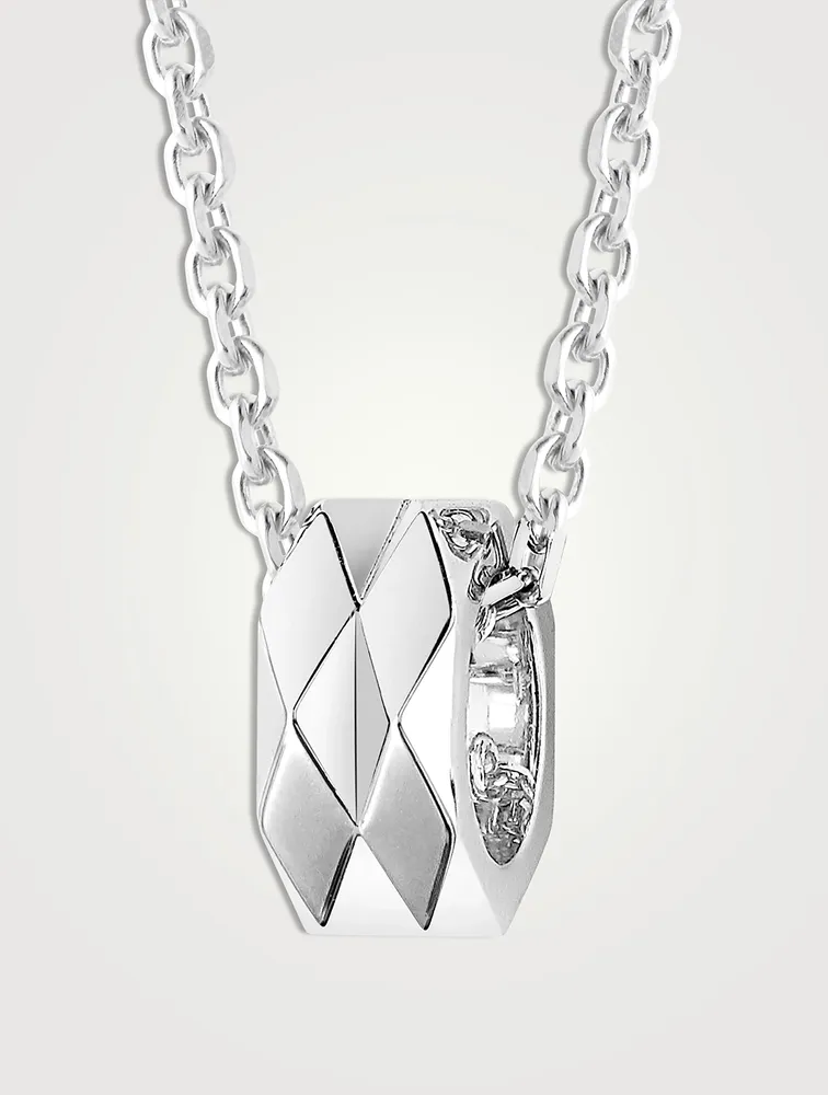 Facette 18K White Gold Pendant Necklace