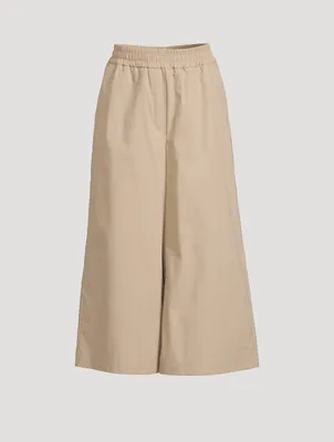 Cropped Wide-Leg Trousers