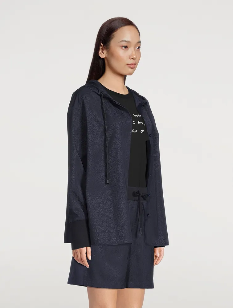 Anagram Jacquard Hooded Shirt