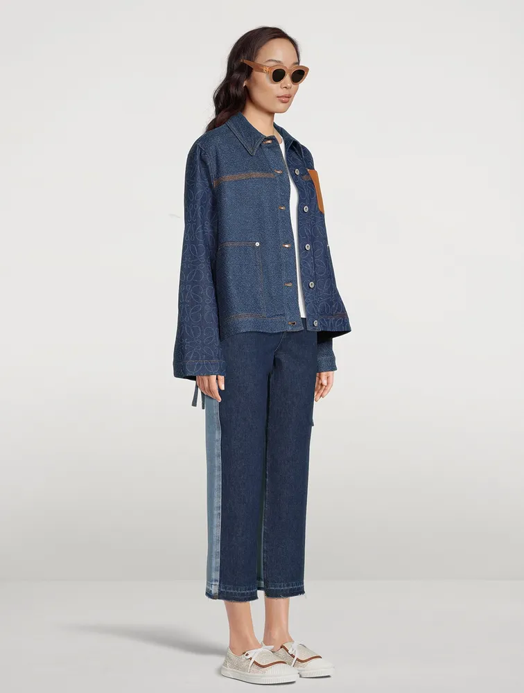 Workwear Anagram Denim Jacket in Blue - Loewe