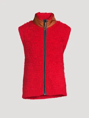 Wool-Blend Zip Vest