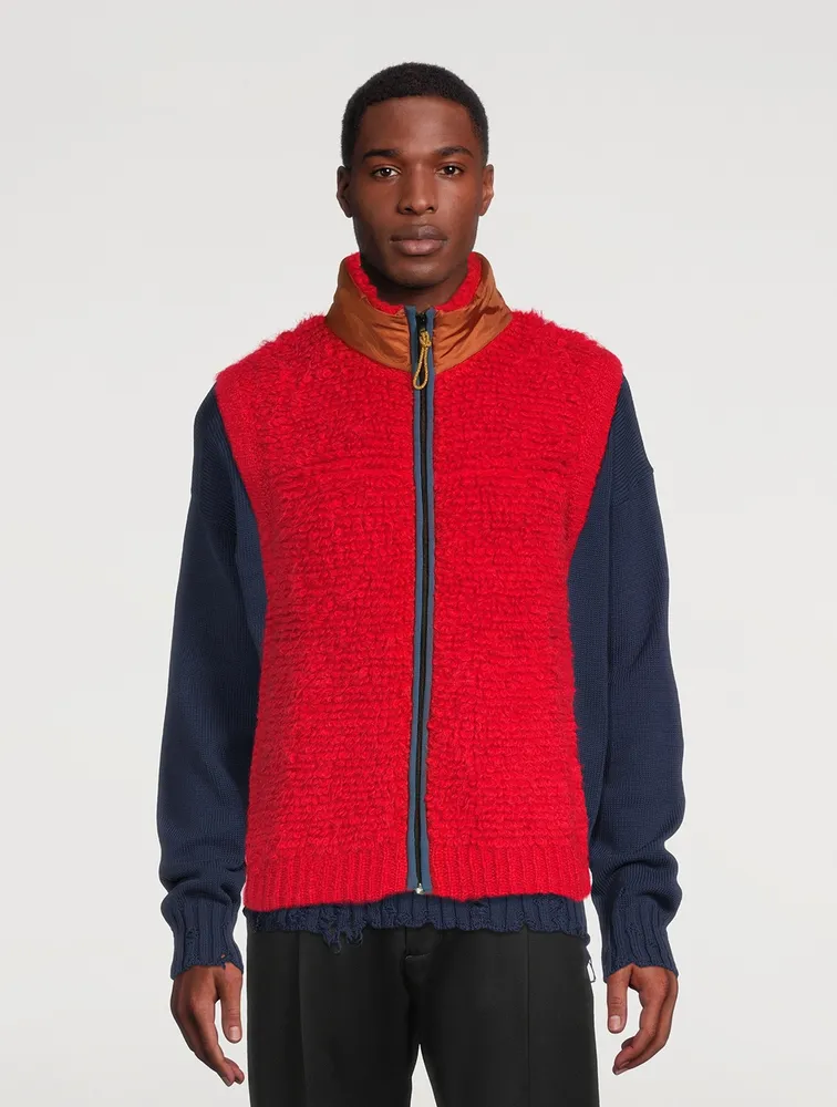 Wool-Blend Zip Vest