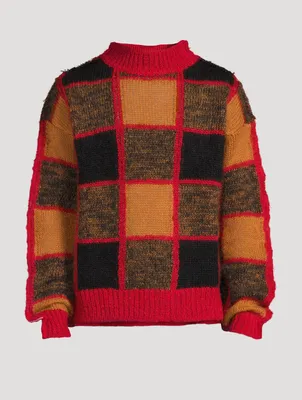 Wool And Mohair Patchwork Sweater