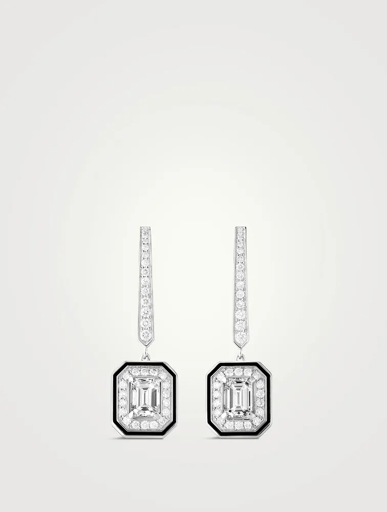 Vendôme Liseré 18K White Gold Drop Earrings With Diamonds