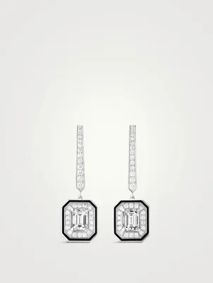 Vendôme Liseré 18K White Gold Drop Earrings With Diamonds
