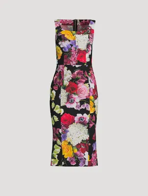 Midi Dress Mixed-Floral Print