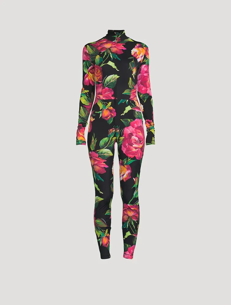 Power Jersey Jumpsuit Floral Print