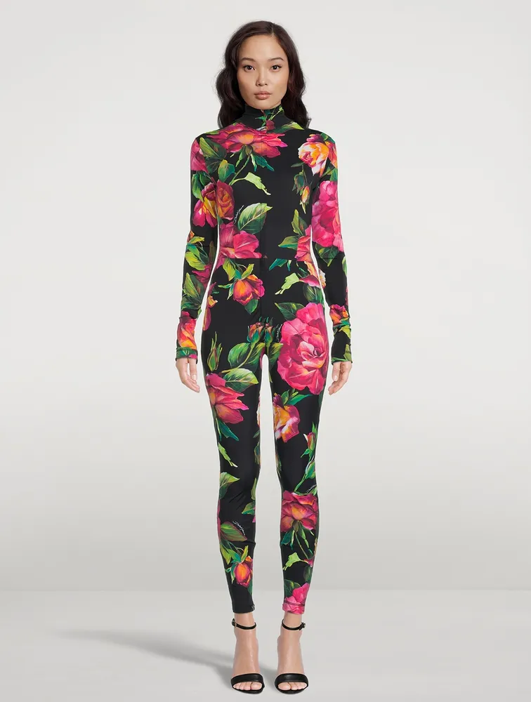 Power Jersey Jumpsuit Floral Print