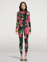 Power Jersey Jumpsuit Floral Print