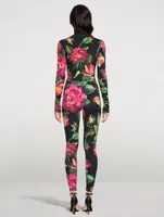 Power Jersey Jumpsuit Floral Print