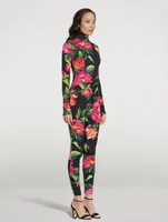 Power Jersey Jumpsuit Floral Print