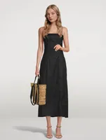 Tie-Back Midi Dress