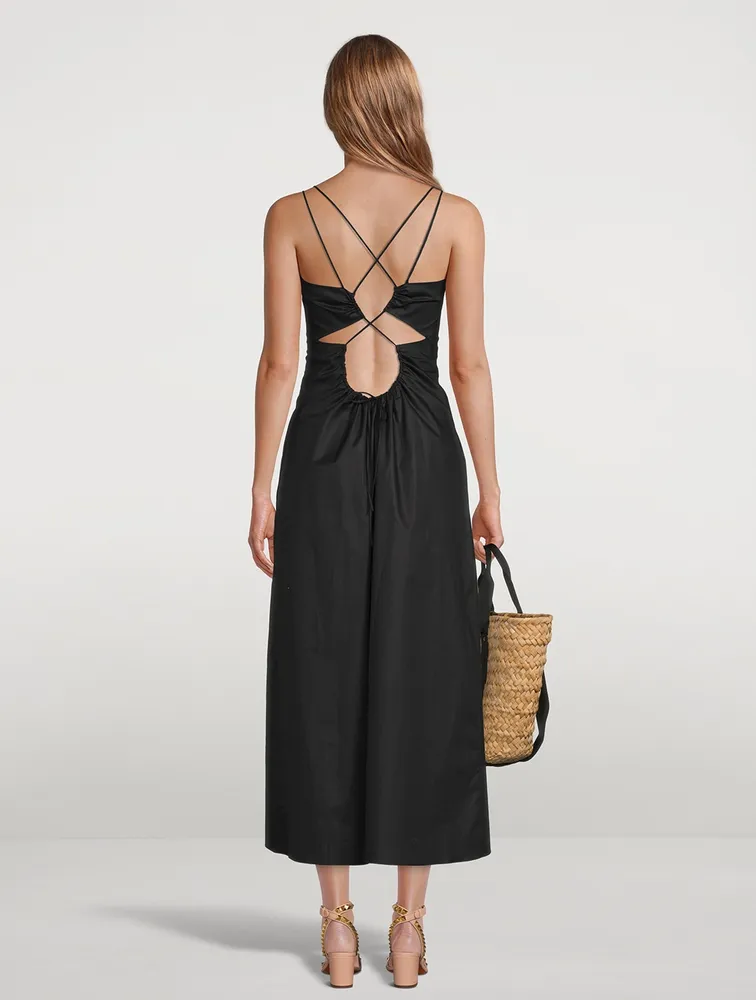 Tie-Back Midi Dress