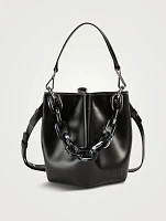 Diamond Recycled Leather Bucket Bag