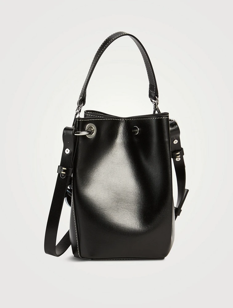 Diamond Recycled Leather Bucket Bag