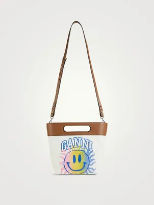 Small Smiley Canvas Tote Bag