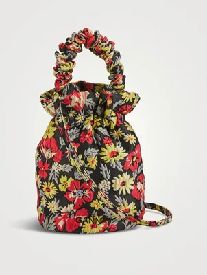Embroidered Floral Crossbody Pouch