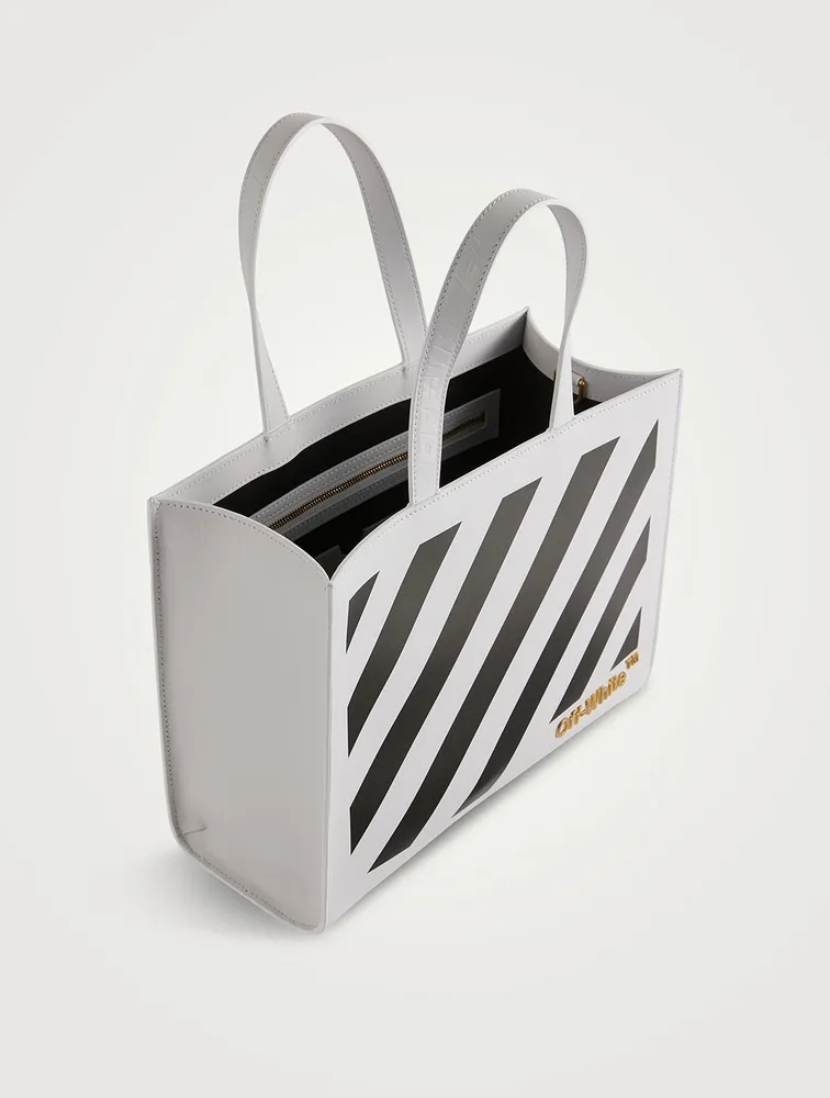 Off-White Diag 28 Hybrid Shopper/Tote Bag in White Black