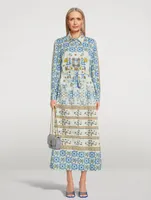 Vic Printed Long Sleeve Maxi Dress