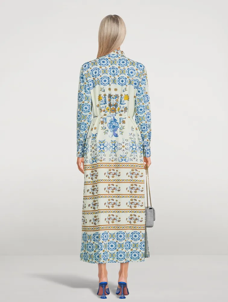 Vic Printed Long Sleeve Maxi Dress