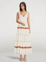 Marieta Printed Organic Cotton Long Dress