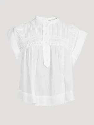 Lapao Pleated Voile Blouse