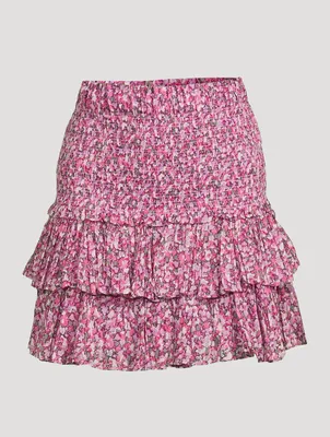 Naomi Printed Smocked Mini Skirt