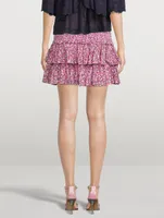 Naomi Printed Smocked Mini Skirt