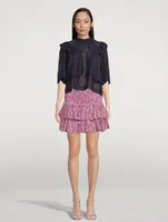 Naomi Printed Smocked Mini Skirt