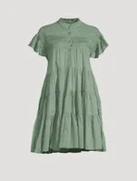 Lanikaye Tiered Cotton Shirt Dress