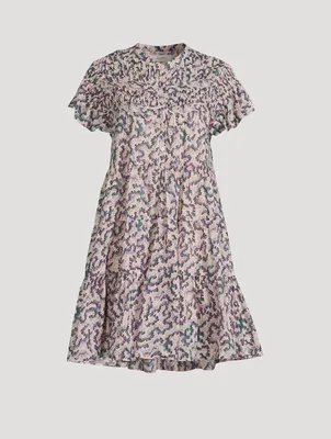 Lanikazi Printed Tiered Cotton Shirt Dress