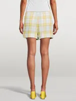 Ivy Cotton Shorts Plaid Print