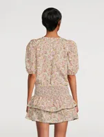 Heidi Puff-Sleeve Blouse Floral Print