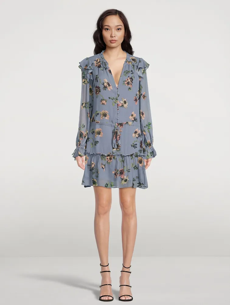 Pomello Silk Dress Floral Print